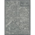 thumbnail image 2 of Schlabach, Sue 19x24 Black Ornate Wood Framed with Double Matting Museum Art Print Titled - Blueprint Map Paris Grey, 2 of 4