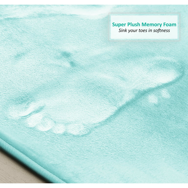 Clara Clark Bathroom Rugs – Memory Foam Bath Mat Set for Bathroom, Non Slip  Absorbent Velvet - Fast Drying Bath Mats – Bathroom Rug and Contour Rug