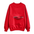 thumbnail image 6 of SETOOFF Womens Long Sleeve Sweatshirts Crew Neck Zip Front Pocket Loose Casual Shirts Pullover Tops Women Spring Fall Lounge Travel Daily Outfit, 6 of 6