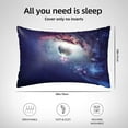 thumbnail image 4 of Disketp Planets Stars And Galaxies Satin Pillowcase for Hair and Skin - Satin Pillow Cases Standard Size 20x30 inches with Zipper,Gifts for Women Men (without pillow core), 4 of 6