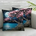 thumbnail image 3 of Pratyus Moon Flowers Rocks Pillow Covers for Couch Sofa Indoor Outdoor Throw Pillow Cover 1PC 20x20in, 3 of 5