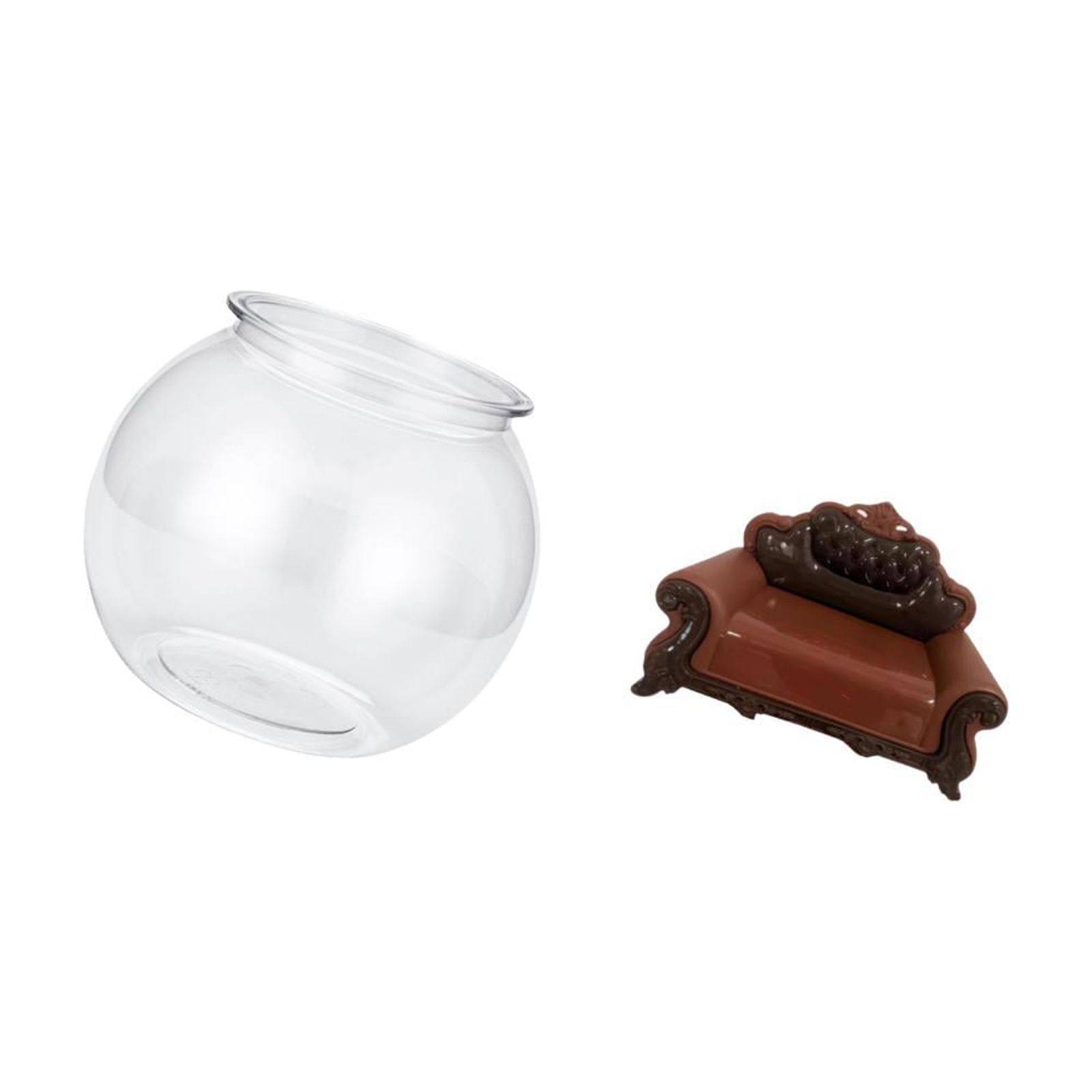 Desktop Aquarium Tank Transparent Small Fish Bowl Vase PP Material Ideal for Office Living Room Decor