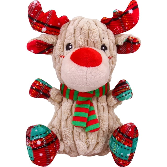 Juguete para perros Loncoldy Christmas Push Reindeer Chew