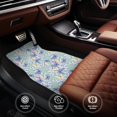 thumbnail image 4 of Sikiie Colorful Butterfly Car Foot Mat Set of 4 Pieces Basics Universal Fit Rubber Carpet Floor Mats For Car SUV Van & Truck, 26.8"L x 17.3"W (Front), 13"L x 17.3"W(Rear), 4 of 6