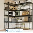 thumbnail image 5 of Heavy Duty Metal Wire Shelving Unit – Commercial Food Service Storage Rack – Adjustable 4-Tier & 5-Tier Organization – 1060 lbs Capacity – For Kitchen, Pantry, Garage, Warehouse, 5 of 8