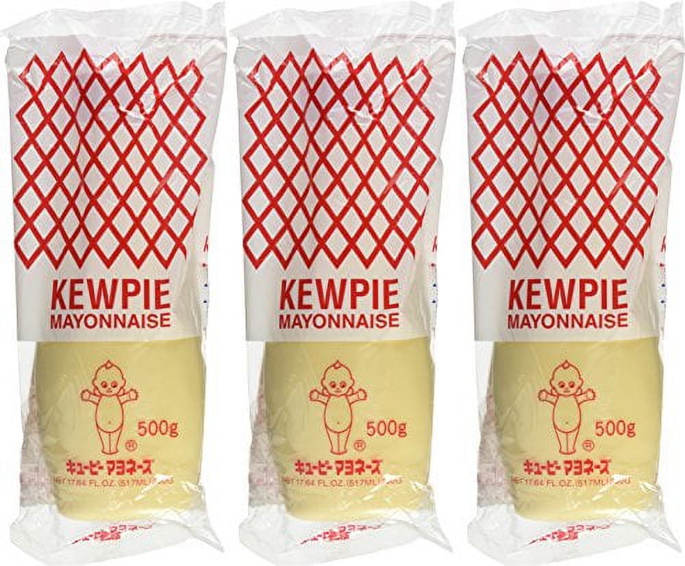 NineChef Bundle - Japanese Kewpie Mayonnaise - 17.64 oz. (Pack of 3) Plus One NineChef Brand Long Handle Coffee Spoon