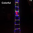 thumbnail image 4 of Luces LED de escalera navideñas con muñeco de Papá Noel y cadena de luces con control remoto para decoración navideña de interiores y exteriores para el hogar y el jardín, 4 of 4