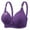 Purple, variant on Cute Push Up Bralettes for Women Plus Size Full Coverage Wireless Bras Underwear Soft Ruched Support T-Shirt Bra, 36/80BC Purple