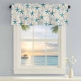 thumbnail image 2 of Window Valance for Kitchen,Blue Yellow Beige Sea Star on Linen Rod Pocket Curtain Valances Short Curtains Drapes Panel,Summer Oceans Window Treatment Topper for Living Room Bathroom Bedroom Home, 2 of 9