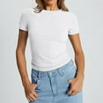 thumbnail image 2 of LIZUOJUNF Womens Tops Short Sleeve Crew Neck Tee Shirts Casual Loose Fit Blouses Fashion, M, 2 of 8