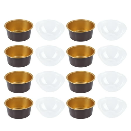 NIAIZEK Coffee Color Oven Safe Round Baking Cups, 10 Sets for , Muffins, and Desserts
