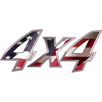 10"x4.25" 4 x 4 Sticker For Truck Usa Flag Decal Bumper Stickers Decals