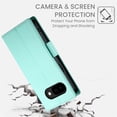 thumbnail image 7 of For Google Pixel 10a Wallet Case Flip Card Holder,PU Leather Side Buckle Magnetic Frosted Women Men Cover,Green,For Google Pixel 10a, 7 of 7