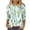 Yellow, variant on LYEAA Women Fashion 3/4 Length Sleeve T-Shirt Stylish Printed Crew Neck Cotton Top with Elastic Hem for Yoga, Shopping Casual Weekend Activities Yellow S