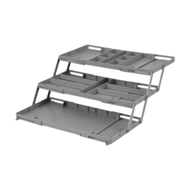 Organizador de cajones inteligente expandible, organizador de joyas, soporte de escritorio para joyas, bandeja de almacenamiento para dijes, vestidor 3 niveles
