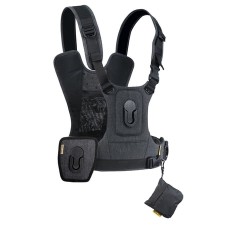 Cotton Carrier G3 Harness for 2x DSLR Camera with Attached Lenses Charcoal Gray