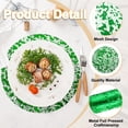 thumbnail image 3 of 16Pcs Manteles Redondos Desechables Verdes, 13" Decoraciones de Mesa de Malla con Brillos Metálicos, 3 of 6