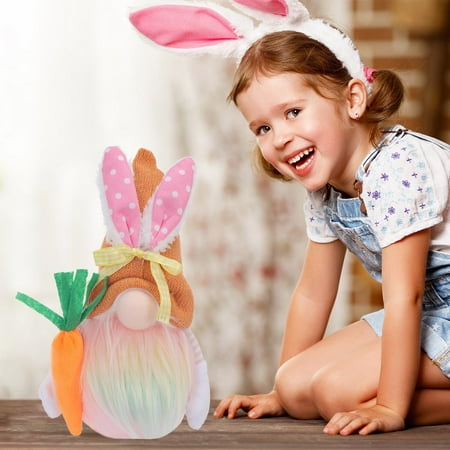 

Nightlight Plug In Man Flower And Gift Spring Easter Bunny Doll Bunny Decor Home Old Easter Ornament Desktop Ornament