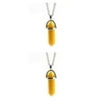 thumbnail image 1 of yingyy Hexagon Column Charm Exquisite Gifts Hanging Pendants Crystal Necklace Bracelet Earring Keychains Decorations Yellow 2Set, 1 of 6