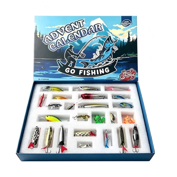24‑Piece Assorted Fishing Lures Set, Complete Fishing Tackle Kit for Beginners & Anglers, Gift‑Ready Box