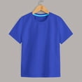 thumbnail image 2 of TOWED22 Boys T-Shirts Short Sleeve Crew Neck Soft Cotton Tees Basic Solid Color Casual Summer Tops(Blue,11-12 Y), 2 of 4