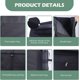 thumbnail image 2 of Carrito de compras forro, bolsas de tranvía para carrito de compras reemplazo impermeable con bolsillos laterales de malla plegable bolsa de almacenamiento, negro, 2 of 5
