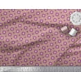 thumbnail image 2 of Soimoi Purple Cotton Duck Fabric Floral & Circle Geometric Print Fabric by the Yard 42 Inch Wide, 2 of 3