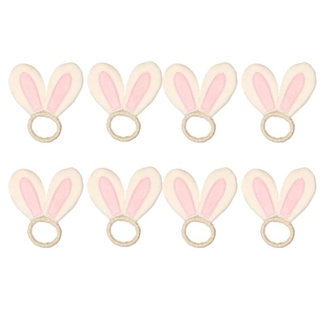 8pcs Easter Egg Western Style Easter Rabbit Dective Napkin D9L7 Easter
