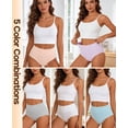 thumbnail image 3 of Wealurre Cotton Underwear for Women, High Waisted Tummy Control Briefs, Soft Breathable 5-Pack, S-3XL, 3 of 8