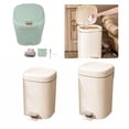 thumbnail image 2 of HannLk Foot Pedal 8/10/15L Trash Can Kitchen Household Foot-operated Storage Basket, 2 of 20
