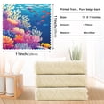 thumbnail image 3 of 6 Pieces Thickened Double Polyester Fleece Kitchen Towel - 28x28cm Strongly Absorb Water & Oil Stain Removal，Corals, 3 of 8