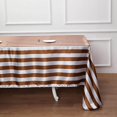 thumbnail image 4 of BalsaCircle 90" x 156" Gold White Satin Stripes Rectangle Tablecloth Dining Linens, 4 of 6