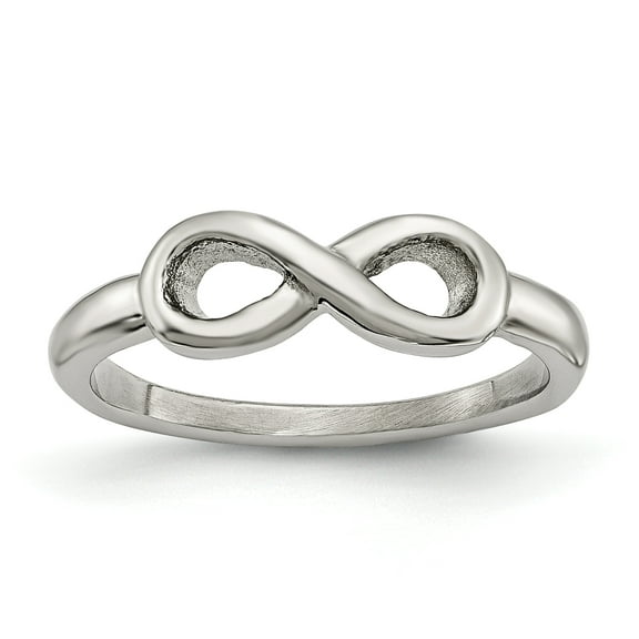 Carat In Karats Stainless Steel Polished Infinity Symbol Ring Size 6 - Women's Ring