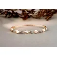 thumbnail image 3 of Women's Bangle Bracelet White Moissanite 3 Ct Round Cut 14k Rose Gold Plated, 3 of 3
