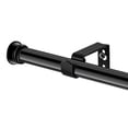 thumbnail image 1 of Standard Decorative Window Curtain Rods 30 To 116 Inch 5/8 Inch Diameter Small Curtain Rod Set Heavy Duty Drapery Rods With Brackets-Black, 1 of 5