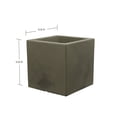 thumbnail image 4 of Ecobo Maceta Cuadrada Ecológica 30,5 cm, Estilo Bloco, Uso Interior/Exterior, Duradera, Versátil y Ligera, Diseñada por Artesanos Brasileños, Diseño Contemporáneo, Color Beige., 4 of 4