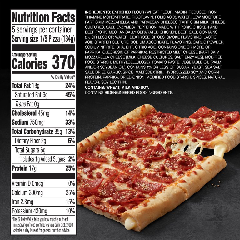 Rectangular/Dinner Box, Pepperoni Pizza Nutrition Facts - Eat This