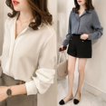 thumbnail image 4 of SALE Brand Solid Color Women's Shirt Spring Lady Long Sleeve Blouse Casual Large Size Loose Blouses Lady Tops, 4 of 5