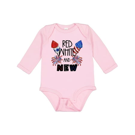 

Inktastic Red White and New 4th of July Baby Fireworks Gift Baby Boy or Baby Girl Long Sleeve Bodysuit
