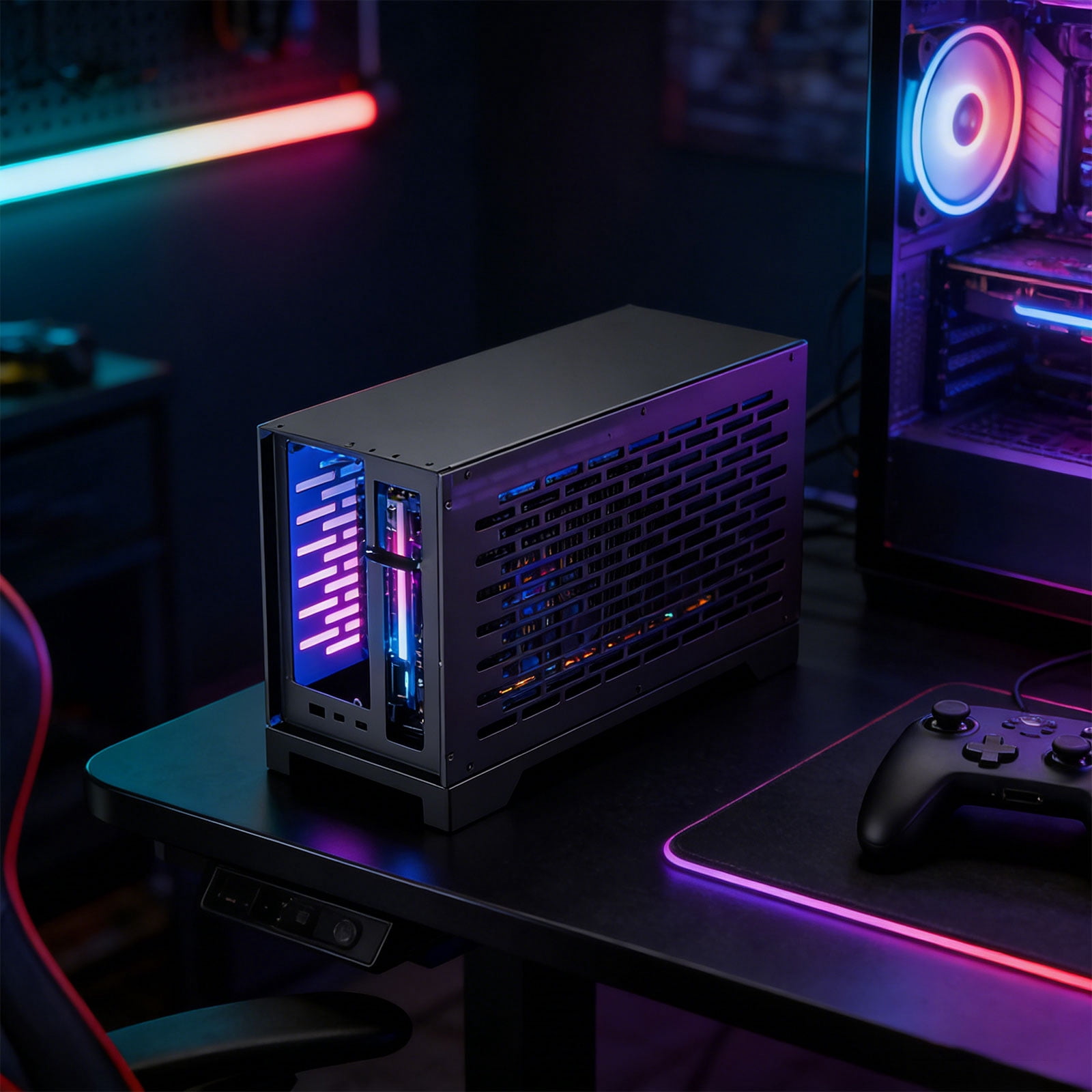 1Set TH3P4G3 Metal Housing Box Gaming GPU Expansion Case with Bracket Enhancing Graphics Capabilities