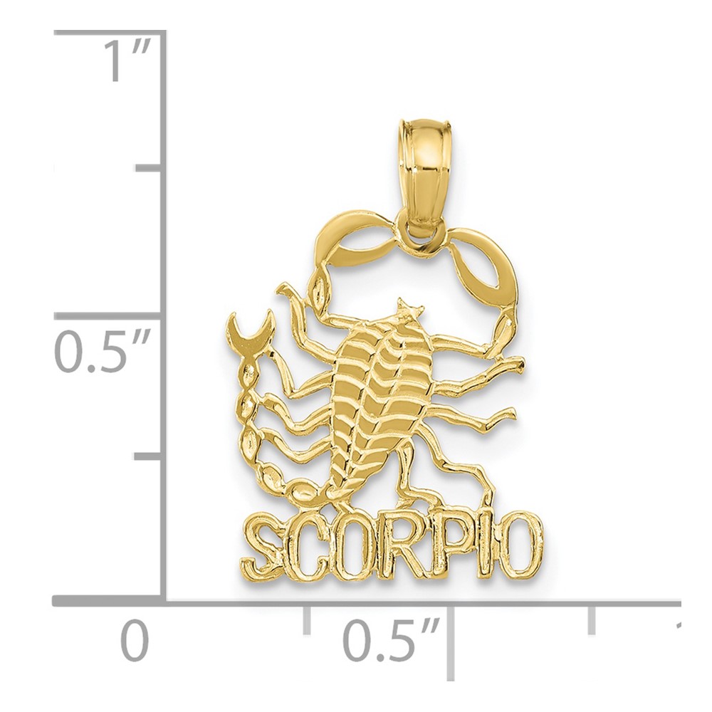 Finest Gold 10K Scorpio Zodiac Charm