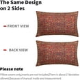 thumbnail image 5 of Gold Red Boho Lumbar Pillow Covers 12x20 Set of 2 Carpet Pattern Ethnic Bohemian Vintage Floral Print Rectangle Decorative Throw Pillow Cases Outdoor Farmhouse Decoration for Sofa Couch Bed, 5 of 6