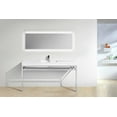 thumbnail image 4 of KubeBath Haus 60" Single Sink Stainless Steel Console w/ White Acrylic Sink - Chrome, 4 of 5