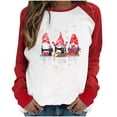 thumbnail image 1 of RKSTN Chandail en Molleton de Noël pour Femmes, Col Rond, Imprimé Père Noël, Manches Longues, Confortable, Blouse Régulière, 1 of 5