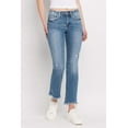 thumbnail image 5 of Flying Monkey - Quince Mid Rise Distressed Hem Ankle Bootcut Jeans (28" Inseam) - F5011, 5 of 9