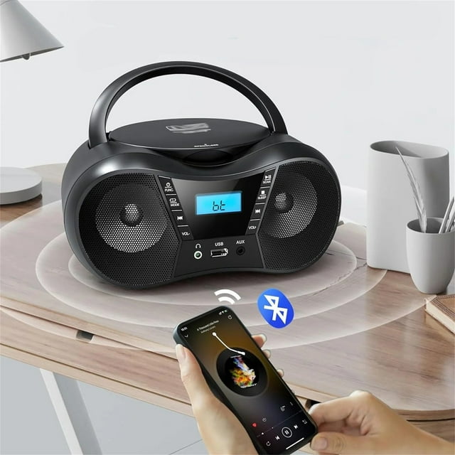 Klonfd Portable Stereo Player Boombox | Tri Function Radio & USB Enjoy Music