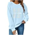 thumbnail image 2 of Xuyuer Women 100 Days of School Sweatshirt: Funny Teacher Shirts School Teaching Long Sleeves Teachers Gifts Tops Teacher Graphic T-Shirts School Days Tee Tops, 2 of 6
