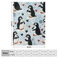 thumbnail image 4 of BCIIG Animal Penguin Blanket Ultra Soft Cute Penguins Flannel Fleece Throw Blankets Lightweight Microfiber Fun Art Kids Adult Bedding for Gifts Travel 40x50in, 4 of 6