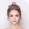 thumbnail image 3 of Birthday Headpiece Rhinestones Elegant - Wedding Tiara Headband Princess Crown, 3 of 10
