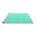 thumbnail image 2 of Ahgly Company Machine Washable Indoor Rectangle Oriental Turquoise Blue Traditional Area Rugs, 3' x 5', 2 of 4